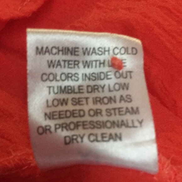 Woman’s Tangerine orange button blouse / Top - Picture 12 of 12